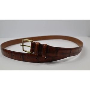 Brighton Belt Brown Leather Croc 32106 sz 42